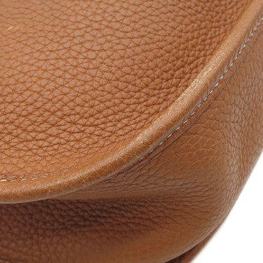 エルメス HERMES エヴリン1 GM ゴールド トリヨンクレマンス ショルダーバッグ シルバー金具 茶