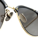 ボッテガヴェネタ BOTTEGA VENETA ブロータイプ 56□18 BV0155SK ブラック プラスチック メタル サングラス ゴールド金具 黒 ハーフリム