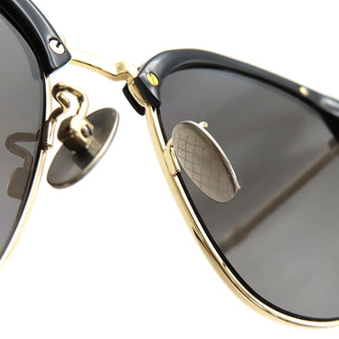 ボッテガヴェネタ BOTTEGA VENETA ブロータイプ 56□18 BV0155SK ブラック プラスチック メタル サングラス ゴールド金具 黒 ハーフリム