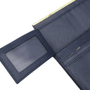 サルヴァトーレ・フェラガモ Salvatore Ferragamo ガンチーニ 二つ折り 224633 ブルー カーフ 長財布 ゴールド金具 青