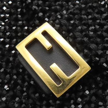フェンディ FENDI ピコ バゲット 7AR906ADC8F0KUR ブラック ビーズ GP ポーチ ゴールド金具 黒 AirPodsホルダー