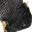 フェンディ FENDI ピコ バゲット 7AR906ADC8F0KUR ブラック ビーズ GP ポーチ ゴールド金具 黒 AirPodsホルダー