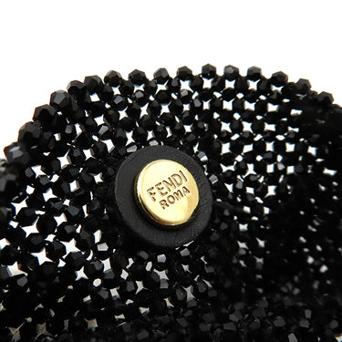 フェンディ FENDI ピコ バゲット 7AR906ADC8F0KUR ブラック ビーズ GP ポーチ ゴールド金具 黒 AirPodsホルダー