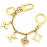 ルイヴィトン LOUIS VUITTON フルール ドゥ モノグラム M65111 ピンクベージュ×アイボリー GP エナメル バッグチャーム ゴールド金具 LVロゴ キーホルダー
