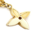 ルイヴィトン LOUIS VUITTON フルール ドゥ モノグラム M65111 ピンクベージュ×アイボリー GP エナメル バッグチャーム ゴールド金具 LVロゴ キーホルダー