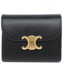 セリーヌ CELINE スモール フラップウォレット トリオンフ 10D783DPV38NO ブラック カーフ 三つ折り財布 ゴールド金具 黒