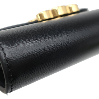 セリーヌ CELINE スモール フラップウォレット トリオンフ 10D783DPV38NO ブラック カーフ 三つ折り財布 ゴールド金具 黒