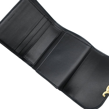 セリーヌ CELINE スモール フラップウォレット トリオンフ 10D783DPV38NO ブラック カーフ 三つ折り財布 ゴールド金具 黒