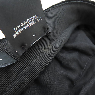 シャネル CHANEL ダイヤステッチ キャスケット ブラック シルク ビスコース ポリアミド エラスタン 14038 キャスケット 帽子 黒 ココマーク