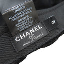 シャネル CHANEL ダイヤステッチ キャスケット ブラック シルク ビスコース ポリアミド エラスタン 14038 キャスケット 帽子 黒 ココマーク