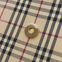 バーバリー BURBERRY ノバチェック ワンショルダー バッグ ベージュ×ワインレッド キャンバス レザー ショルダーバッグ ゴールド金具 薄茶 赤 肩掛け チェック柄