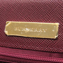バーバリー BURBERRY ノバチェック ワンショルダー バッグ ベージュ×ワインレッド キャンバス レザー ショルダーバッグ ゴールド金具 薄茶 赤 肩掛け チェック柄