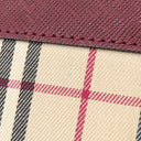 バーバリー BURBERRY ノバチェック ワンショルダー バッグ ベージュ×ワインレッド キャンバス レザー ショルダーバッグ ゴールド金具 薄茶 赤 肩掛け チェック柄