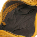 ボッテガヴェネタ BOTTEGA VENETA ホーボー イエロー レザー ハンドバッグ ガンメタル金具 黄色 肩掛け ワンショルダー