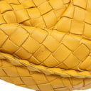 ボッテガヴェネタ BOTTEGA VENETA ホーボー イエロー レザー ハンドバッグ ガンメタル金具 黄色 肩掛け ワンショルダー