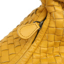 ボッテガヴェネタ BOTTEGA VENETA ホーボー イエロー レザー ハンドバッグ ガンメタル金具 黄色 肩掛け ワンショルダー