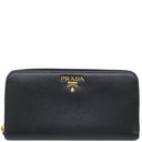 プラダ PRADA メタルロゴ ラウンドファスナー 1ML506 NERO サフィアーノレザー 長財布 ゴールド金具 黒 SAFFIANO METAL