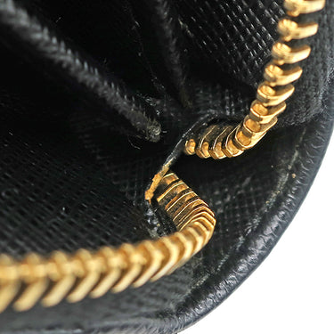 プラダ PRADA メタルロゴ ラウンドファスナー 1ML506 NERO サフィアーノレザー 長財布 ゴールド金具 黒 SAFFIANO METAL