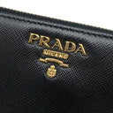 プラダ PRADA メタルロゴ ラウンドファスナー 1ML506 NERO サフィアーノレザー 長財布 ゴールド金具 黒 SAFFIANO METAL