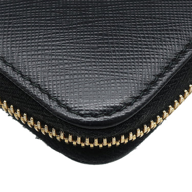 プラダ PRADA メタルロゴ ラウンドファスナー 1ML506 NERO サフィアーノレザー 長財布 ゴールド金具 黒 SAFFIANO METAL