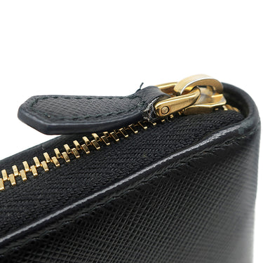 プラダ PRADA メタルロゴ ラウンドファスナー 1ML506 NERO サフィアーノレザー 長財布 ゴールド金具 黒 SAFFIANO METAL