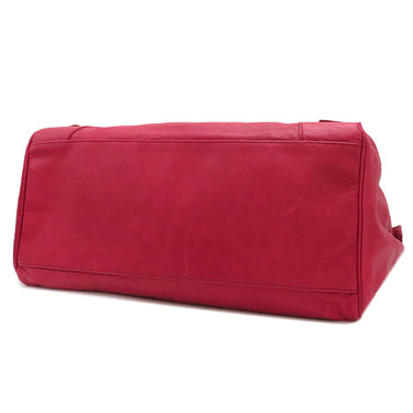バレンシアガ BALENCIAGA ザ ジャイアント ミッドデイ 207806 レッド レザー ハンドバッグ シルバー金具 エディターズバッグ 赤
