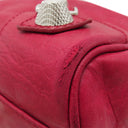 バレンシアガ BALENCIAGA ザ ジャイアント ミッドデイ 207806 レッド レザー ハンドバッグ シルバー金具 エディターズバッグ 赤