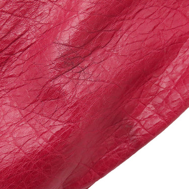 バレンシアガ BALENCIAGA ザ ジャイアント ミッドデイ 207806 レッド レザー ハンドバッグ シルバー金具 エディターズバッグ 赤