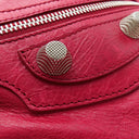 バレンシアガ BALENCIAGA ザ ジャイアント ミッドデイ 207806 レッド レザー ハンドバッグ シルバー金具 エディターズバッグ 赤