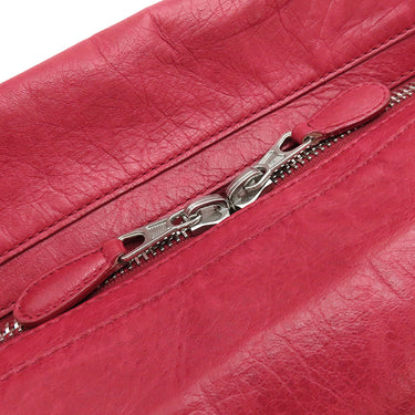 バレンシアガ BALENCIAGA ザ ジャイアント ミッドデイ 207806 レッド レザー ハンドバッグ シルバー金具 エディターズバッグ 赤