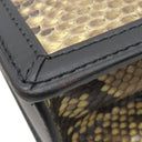 ロエベ LOEWE バルセロナ スモール ベージュ×ブラック パイソン レザー 2WAYバッグ ゴールド金具 黒 ショルダー クラッチ