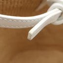 セリーヌ CELINE ティーン サプル クラシック パニエ 115802FF7 ベージュ×ホワイト ラフィア レザー 2WAYバッグ ゴールド金具 カゴバッグ バスケット ストローバッグ