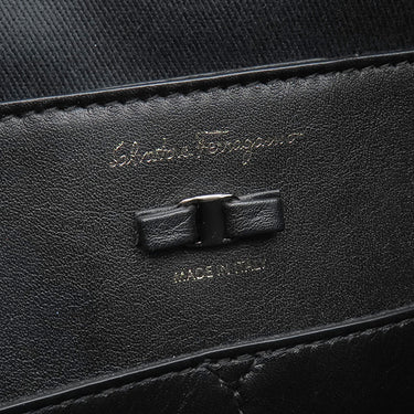 サルヴァトーレ・フェラガモ Salvatore Ferragamo ヴィヴァ ボウ バッグ ブラック レザー ショルダーバッグ ブラック金具 黒 肩掛け トート