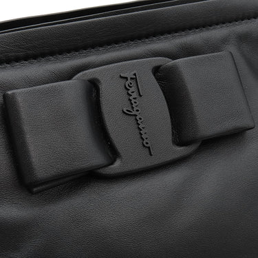 サルヴァトーレ・フェラガモ Salvatore Ferragamo ヴィヴァ ボウ バッグ ブラック レザー ショルダーバッグ ブラック金具 黒 肩掛け トート