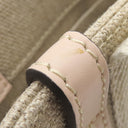 クロエ Chloe リネン製 Woody ミニトートバッグ CHC22AP237I266J5 セメントピンク リネン リネンキャンバス シャイニーカーフスキン 2WAYバッグ ハンドバッグ ショルダー