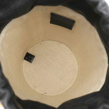 グッチ GUCCI ホースビット 1955 バケットバッグ 649852 ベージュ×ブラック レザー ウイッカー ハンドバッグ ゴールド金具 カゴバッグ