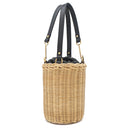 グッチ GUCCI ホースビット 1955 バケットバッグ 649852 ベージュ×ブラック レザー ウイッカー ハンドバッグ ゴールド金具 カゴバッグ