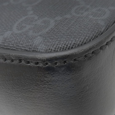 グッチ GUCCI インターロッキングG 703468 ブラック GGスプリームキャンバス レザー 2WAYバッグ シルバー金具 黒 ショルダー クラッチ