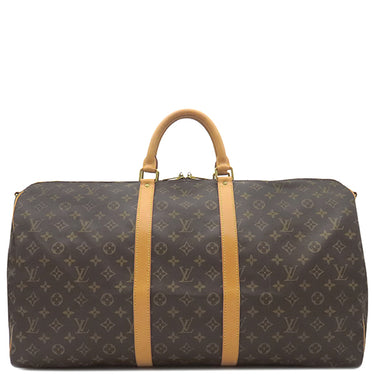 ルイヴィトン LOUIS VUITTON キーポル バンドリエール 55 M41414 モノグラム モノグラムキャンバス ボストンバッグ ゴールド金具 茶 ネームタグ/ポワニエ/鍵/パドロック欠品