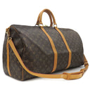 ルイヴィトン LOUIS VUITTON キーポル バンドリエール 55 M41414 モノグラム モノグラムキャンバス ボストンバッグ ゴールド金具 茶 ネームタグ/ポワニエ/鍵/パドロック欠品