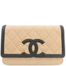 シャネル CHANEL CCフィリグリー AP0250 ベージュ×ブラック キャビアスキン チェーンウォレット ゴールド金具 チェーンショルダー