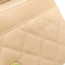シャネル CHANEL CCフィリグリー AP0250 ベージュ×ブラック キャビアスキン チェーンウォレット ゴールド金具 チェーンショルダー
