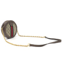 グッチ GUCCI オフィディア ミニ ラウンド 550618 ベージュ×エボニー GGスプリームキャンバス ショルダーバッグ ゴールド金具 チェーンショルダー