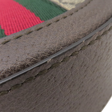 グッチ GUCCI オフィディア ミニ ラウンド 550618 ベージュ×エボニー GGスプリームキャンバス ショルダーバッグ ゴールド金具 チェーンショルダー