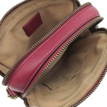 グッチ GUCCI GGマーモント チェーンショルダー 550155 レッド レザー ショルダーバッグ ヴィンテージ金具 赤