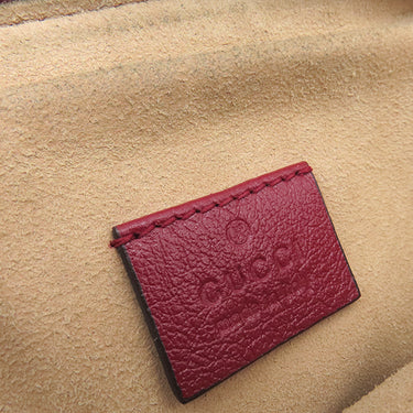 グッチ GUCCI GGマーモント チェーンショルダー 550155 レッド レザー ショルダーバッグ ヴィンテージ金具 赤