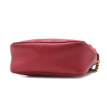 グッチ GUCCI GGマーモント チェーンショルダー 550155 レッド レザー ショルダーバッグ ヴィンテージ金具 赤