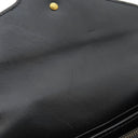 グッチ GUCCI GGマーモント キルティング 474575 ブラック レザー チェーンウォレット ヴィンテージ金具 黒 チェーンショルダー