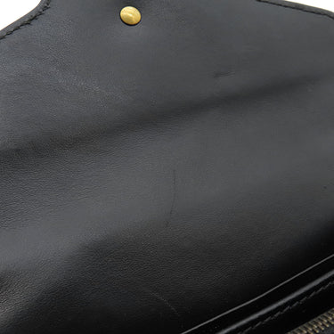 グッチ GUCCI GGマーモント キルティング 474575 ブラック レザー チェーンウォレット ヴィンテージ金具 黒 チェーンショルダー