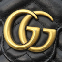 グッチ GUCCI GGマーモント キルティング 474575 ブラック レザー チェーンウォレット ヴィンテージ金具 黒 チェーンショルダー